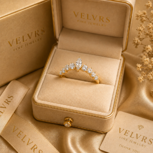 Velvrs Celestial Marquise Crown Ring – Yellow Gold