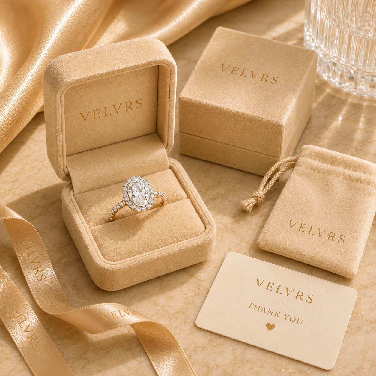 Elysian Oval Halo Rose Gold Ring