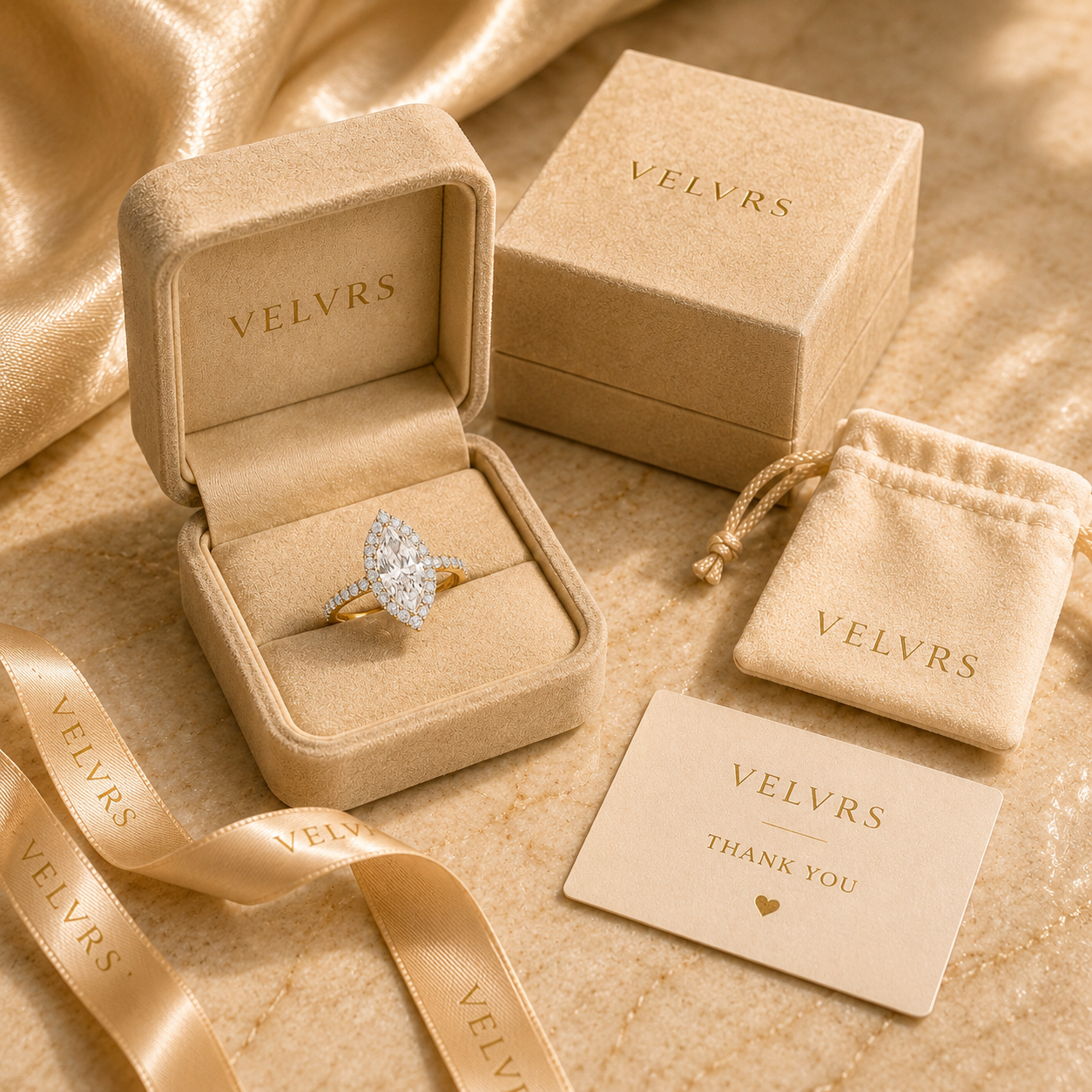 Marquise Halo Rose Gold Engagement Ring