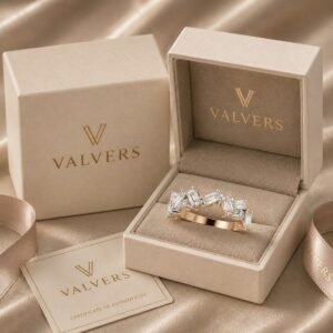 Velvrs Baguette Pavé Band Ring – Rose Gold